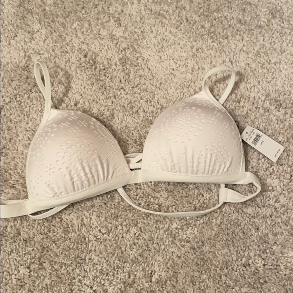 White lace design bathing suit size small